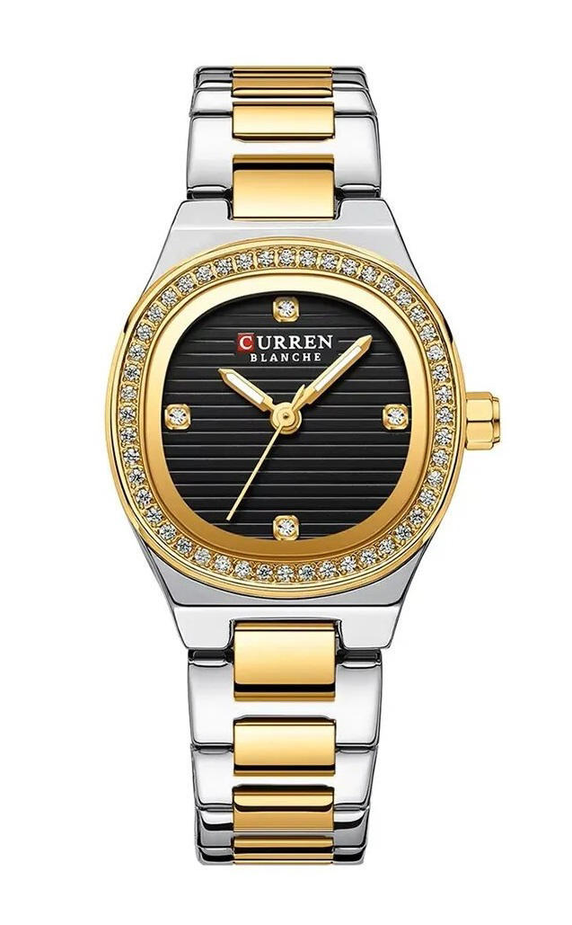 CURREN 9101 Casual Quartz Stainless Steel Luminous Ladies Watch-Black