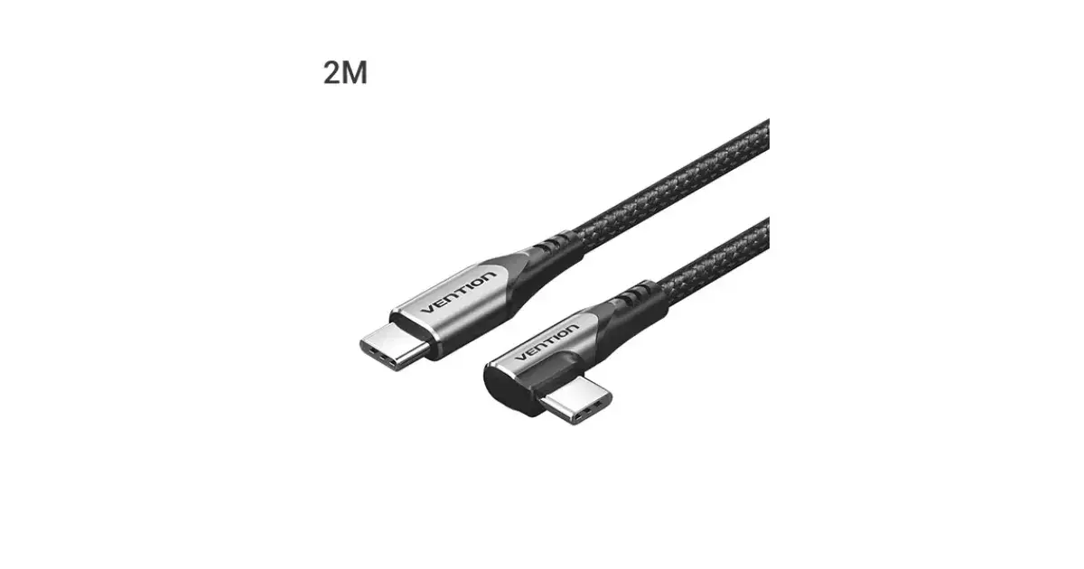 Vention TRAHH 3A USB 2.0 Type-C Male to Male Right Angle Cable - 2M