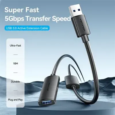 Vention CBMBL USB 3.0 Type-A Male to Female Active Extension Cable - 10M