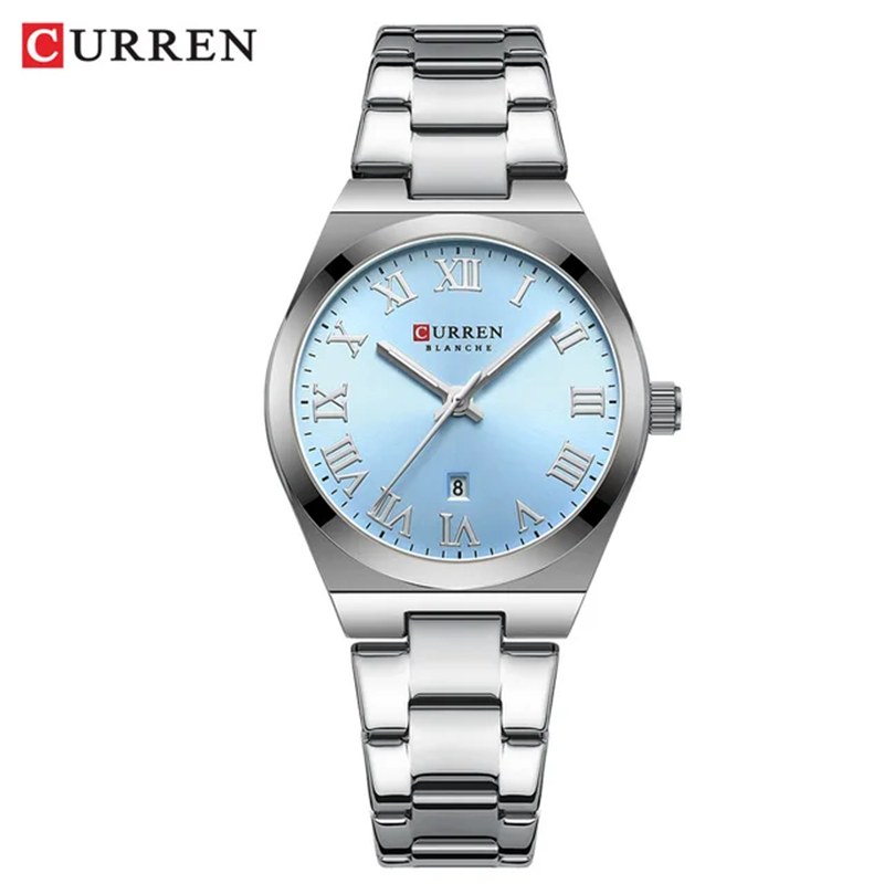 CURREN 9095 Quartz Women’s Watch-Silver Light Blue
