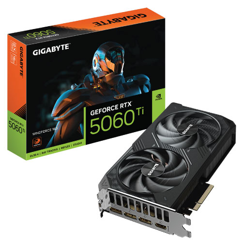 GIGABYTE GeForce RTX 5060 Ti 16GB WINDFORCE GDDR7 Graphics Card