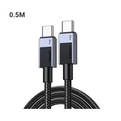 UGREEN L524 (55764) 3A USB-C to USB-C PD Fast Charging Braided Cable - 0.5M