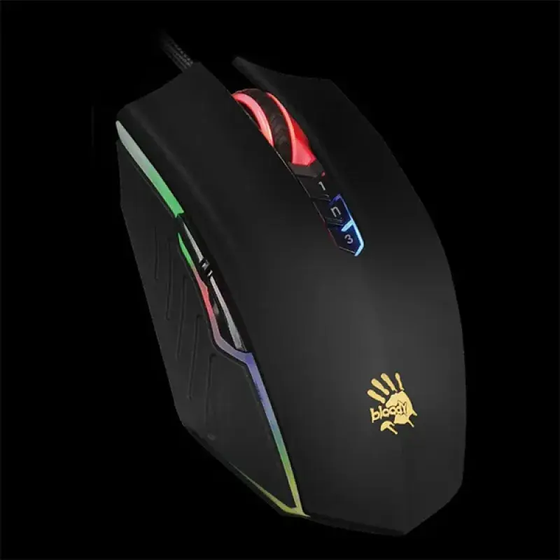 A4TECH Bloody A70 Light Strike Gaming Mouse - Matte Black