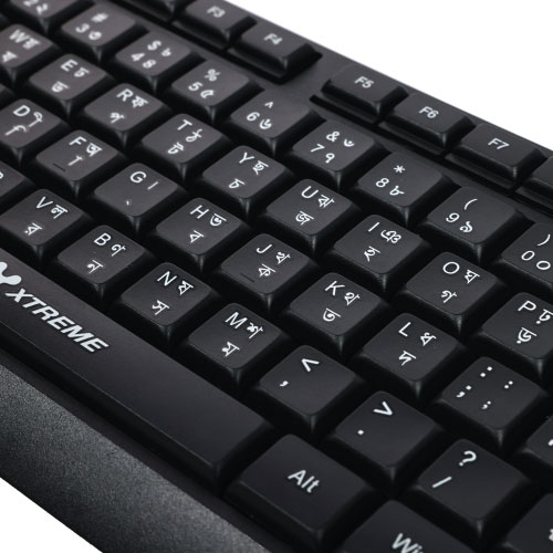 XTREME KB220S STANDARD USB-BANGLA BLACK KEYBOARD