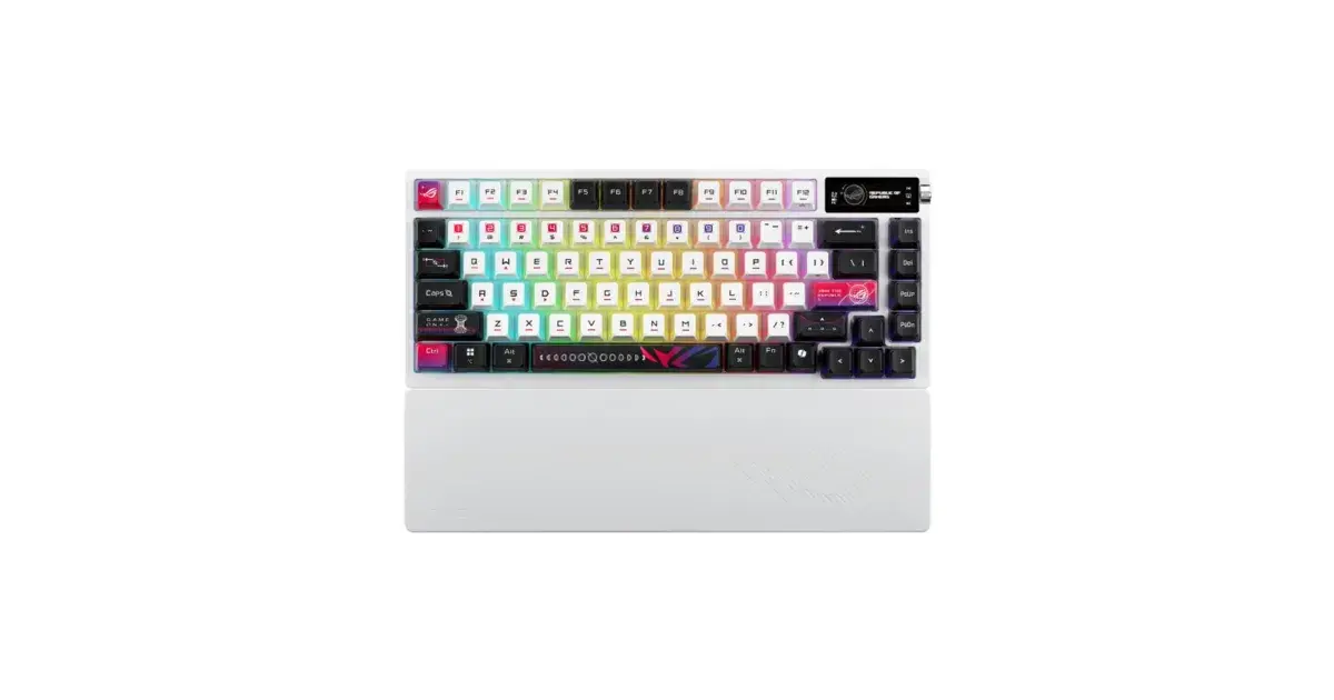 ASUS ROG Azoth X NX Mechanical Switch (Snow V2) Hot-Swappable 75% Custom Gaming Keyboard