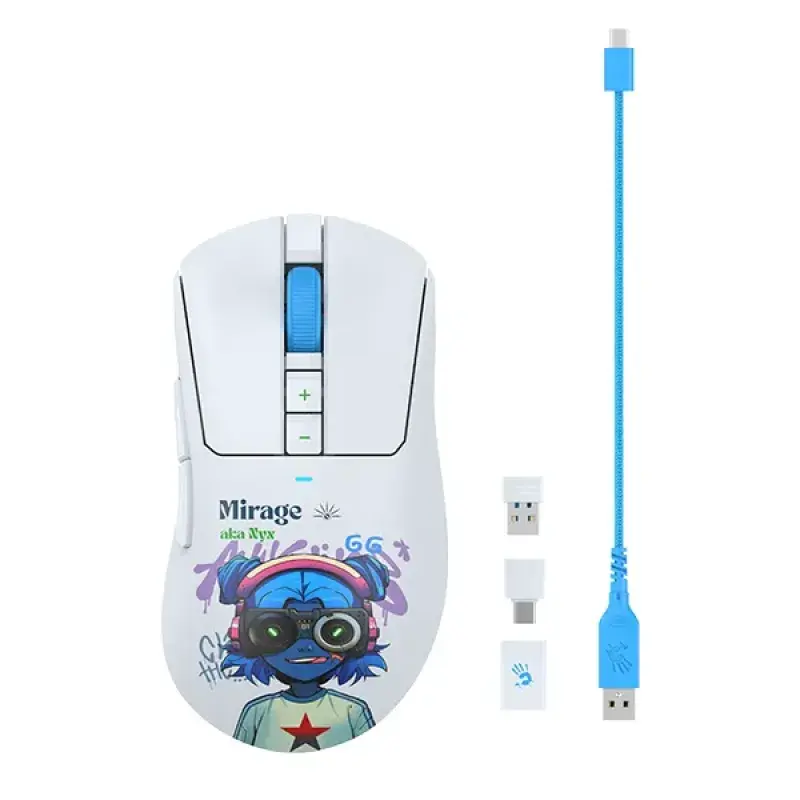 A4Tech Bloody R73 Pro Nyx Mirage Dual Mode Wireless + USB Type-C Gaming Mouse