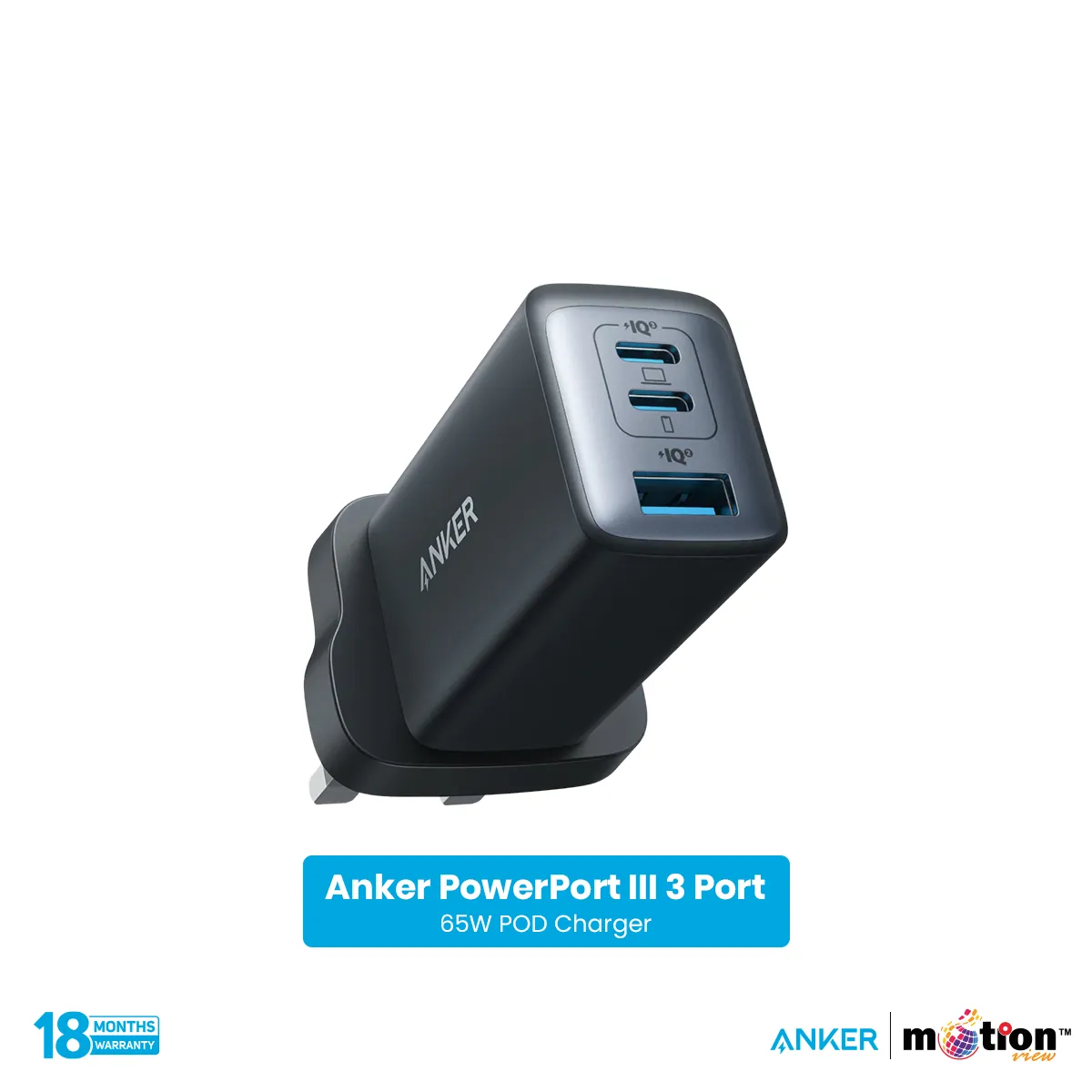 Anker PowerPort III 3 Port 65W POD Charger
