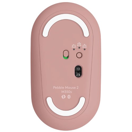 Logitech M350s Pebble Mouse 2 Wireless and Bluetooth Mouse Tonal Rose