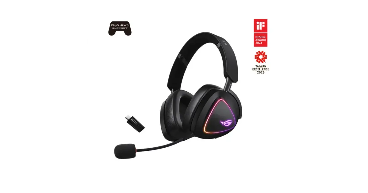 ASUS ROG Delta II Tri-Mode Wireless Gaming Headphone - Black
