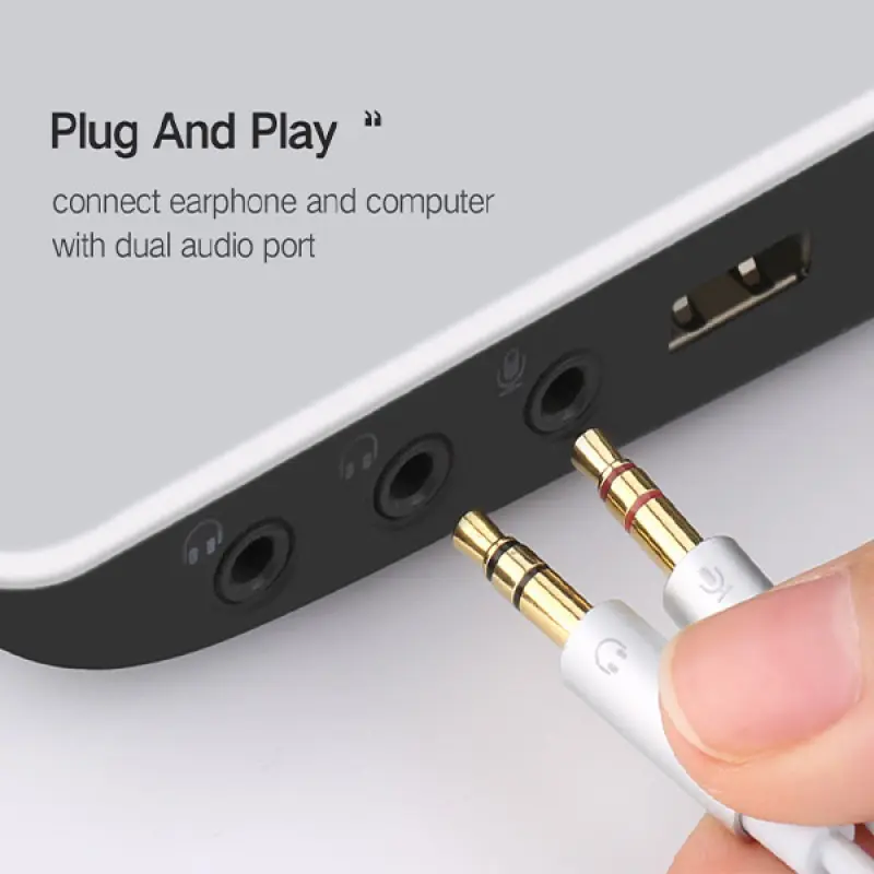 UGREEN AV140 (20899) 3.5mm to 2 Audio Cable - Black