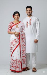 Premium Sharee Panjabi Couple Dress