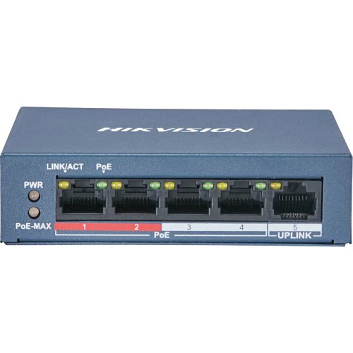 Hikvision DS-3E0105P-E/M(B) 4-Port 100 Mbps Long-Range Unmanaged PoE Switch