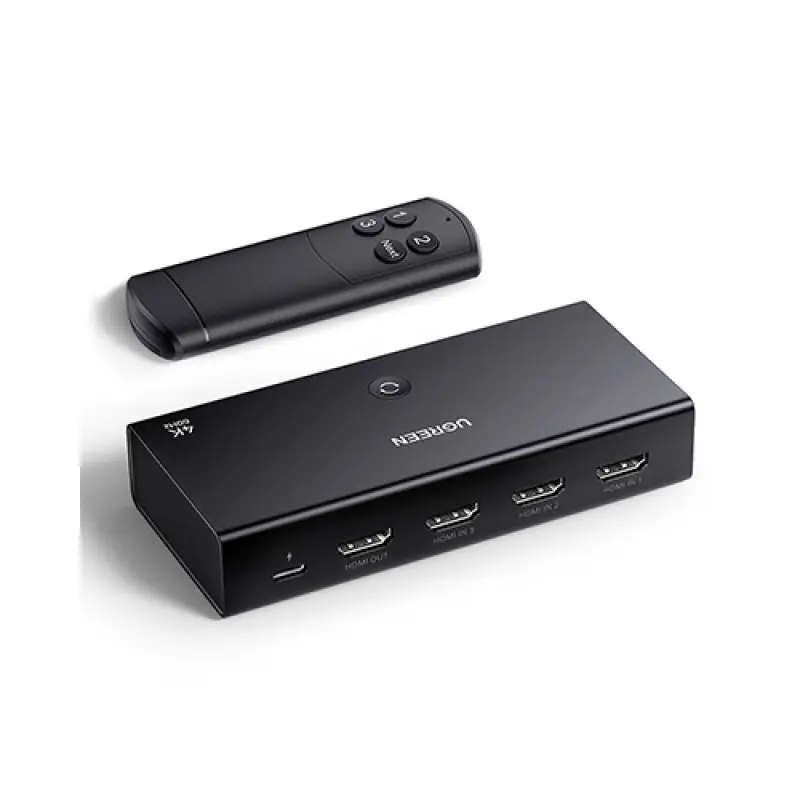 Ugreen CM598 (15376) 4k 60Hz 3 In 1 Out HDMI Splitter