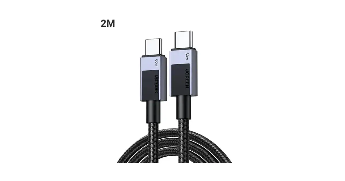 UGREEN L524 (55775) 3A USB-C to USB-C PD Fast Charging Braided Cable - 2M