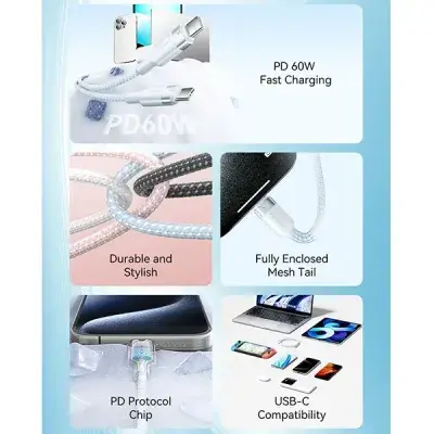 VENTION TRDBF USB 2.0 Type-C Male to Type-C Male Cable - 1M