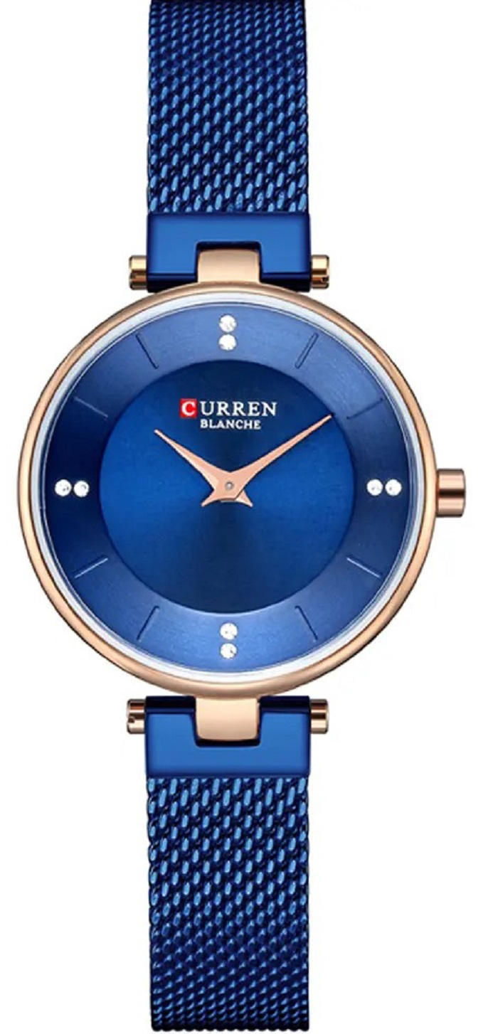 Curren 9031 Classic Chain Watch for Women - Blue