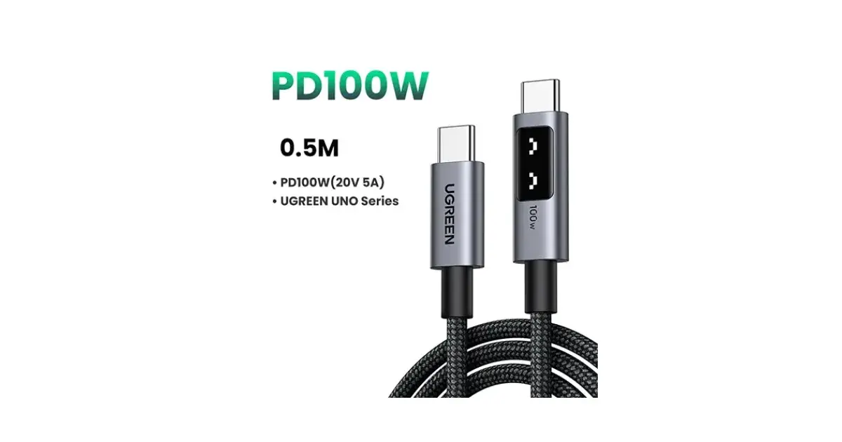 UGREEN L509 (45612) USB-C to USB-C PD Fast Charging Cable - 0.5M