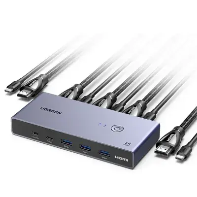 UGREEN CM692 (25961) 2 In 1 Out 8K HDMI KVM Switch