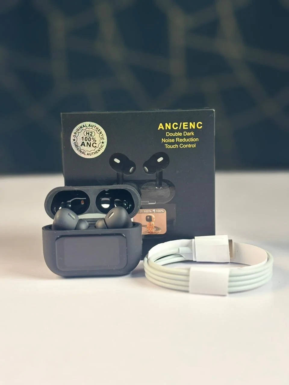 E9 Pro Touch AirPods with LED Display (ANC & ENC Supported)