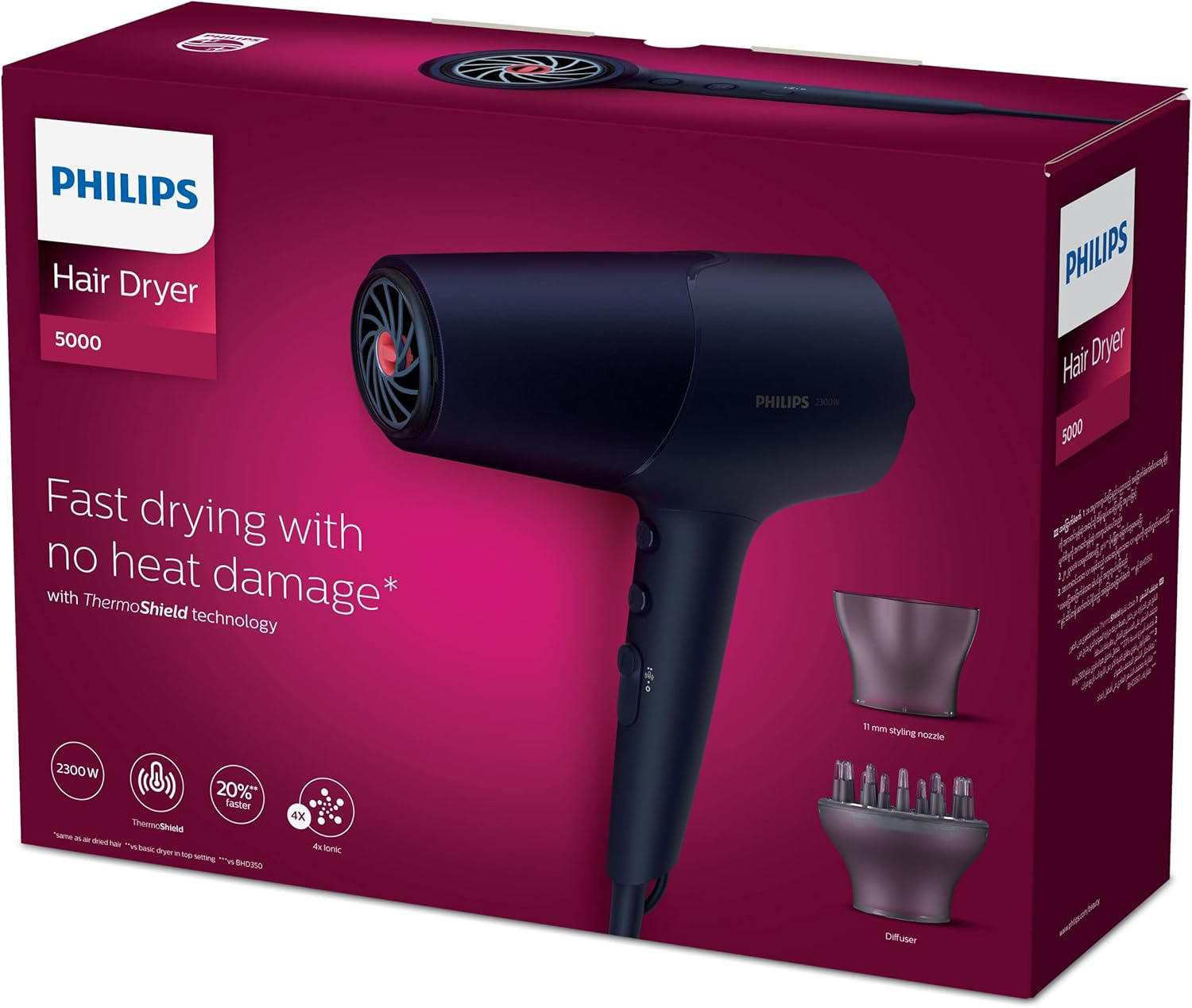 Philips BHD510 Essential Dry Care Hair Dryer 5000 Series for Women