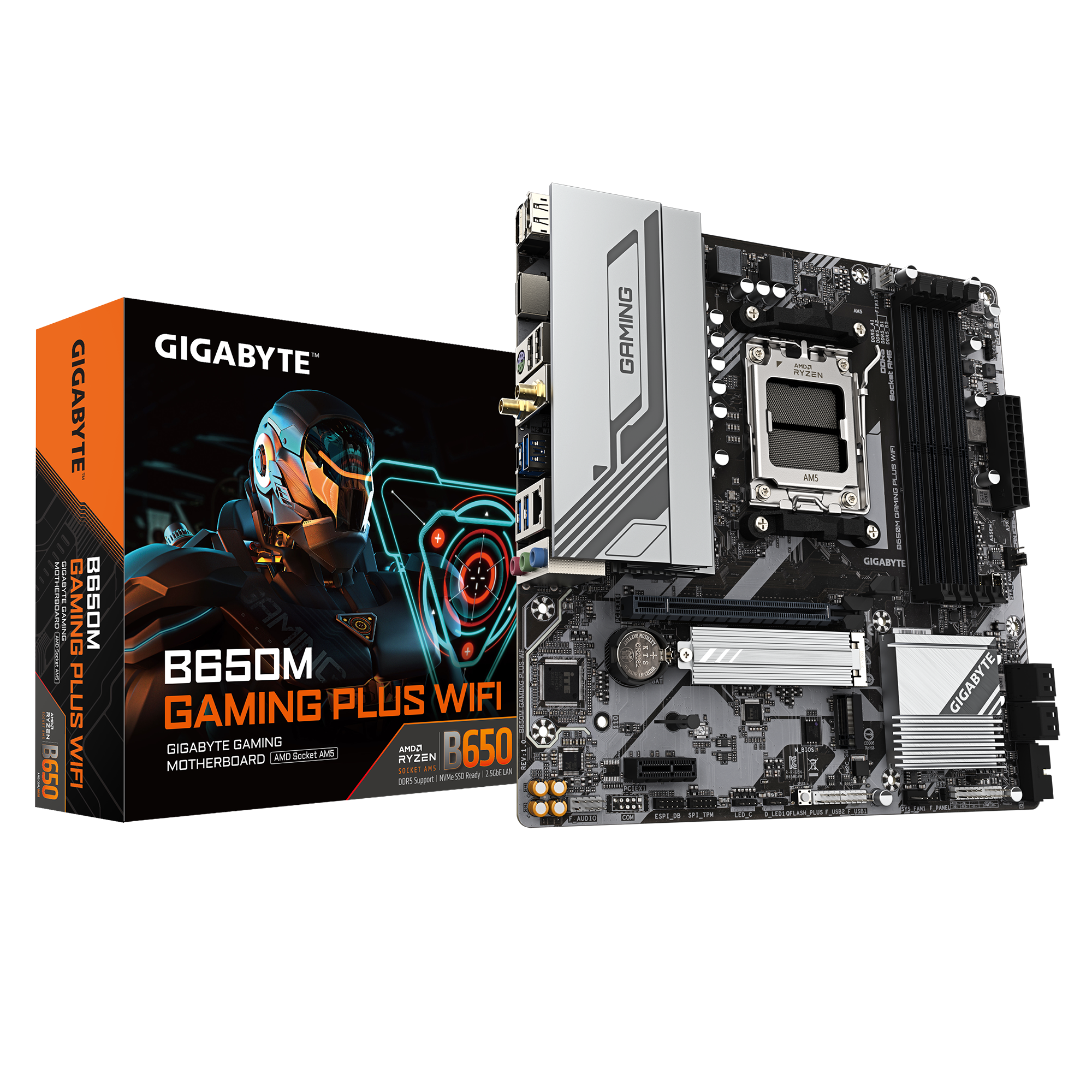 GIGABYTE B650M GAMING PLUS WIFI DDR5 AMD AM5 ATX Motherboard