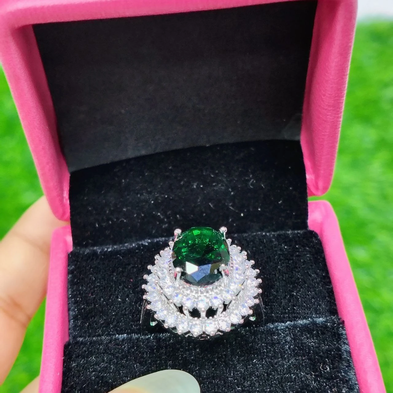 Emerald Royal Crown Ring