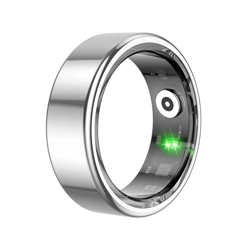 Smart Finger Ring for Fitness Tracking – With Magnetic Charging Cable – (Ring Size – 10) – Silver