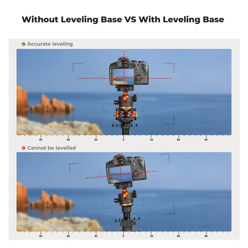 K&F Concept 31.104 Tri-Wheel Tripod Leveling Base