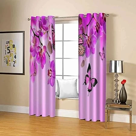 2 Piece 3D Print Premium curtain