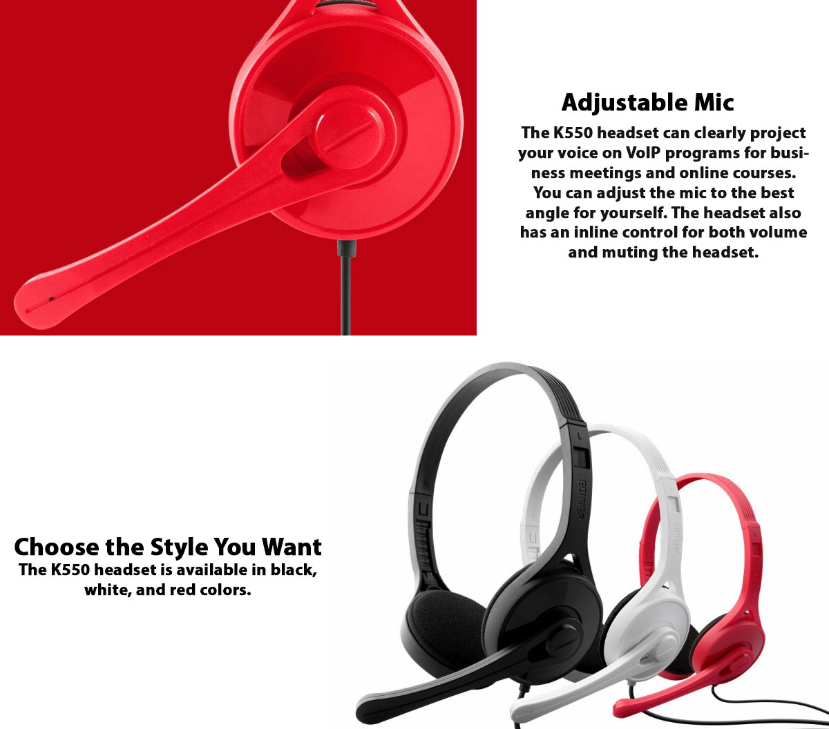 Edifier K550 Singel Plug Headphone