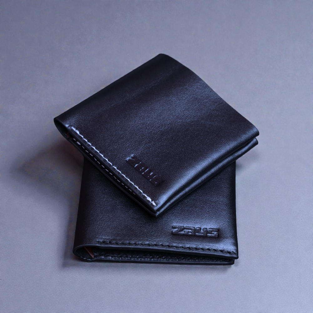 Zays Handcrafted Premium Eco-Friendly Leather Bifold Wallet - Slim Durable and Stylish Short Wallet for Unisex ZSW109-White Suta