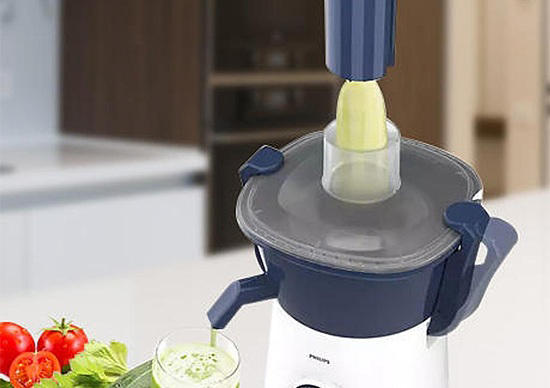 Philips 500W Juicer (HL7566/00)-Deep Azure