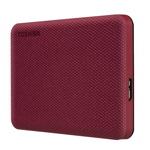 Toshiba External Hard Drive Canvio Advance 1TB Portable USB 3.2 Red (HDTCA10AR3AA)