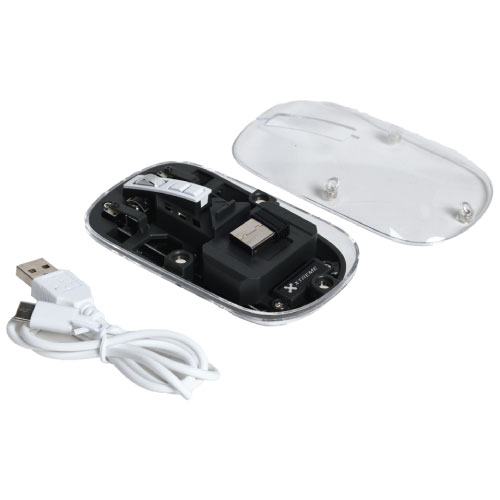 XTREME WM10T RECHARGEABLE WIRELESS TRASPARENT MOUSE WITH LIGHTING AND LI-BATTERY