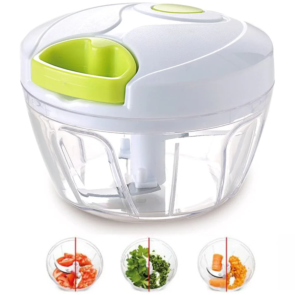 Manual Food Chopper for Vegetable Fruits Nuts Onions Chopper Hand Pull Mincer Blender Mixer Food Processor