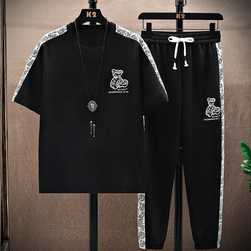 Drop Shoulder Mash T-Shirt and Trouser