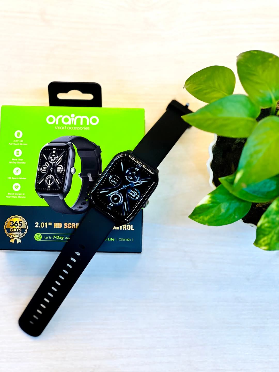 oraimo Watch 5 Lite 2.01″ HD IP68 Smart Watch