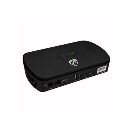 PC Power PCMU1018LCD 10400mAh Router Mini UPS with LCD Display | Multi-Output 5V/9V/12V DC & 15V/24V PoE | Smart UPS for WiFi Router, ONU, IP Camera | 18W Max | 1-Year Warranty