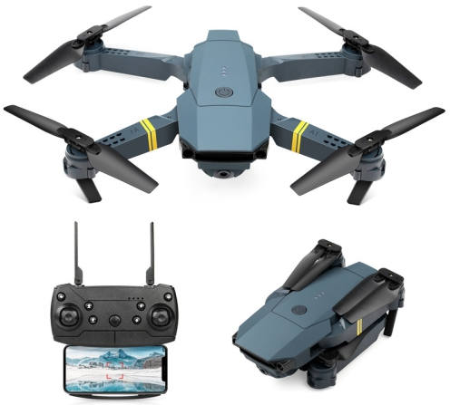 DJ1 Dual Battery Folding Camera Drone with 6-Axis Gyro, 360° Flip, Wi-Fi Camera, Altitude Hold & 3-Speed Modes