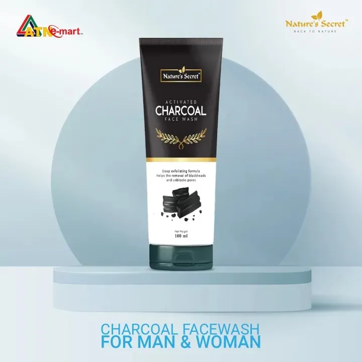 Charcoal Facewash 100 ml Nature’s Secre Activated for man & woman