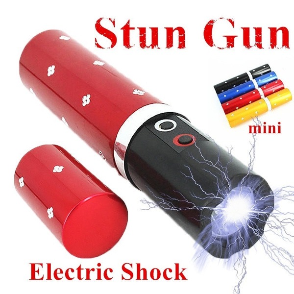 Lipstick Self Defense Stun Gun Flashlight 1202 Type Taser Personal Defense Devices Electric Shock