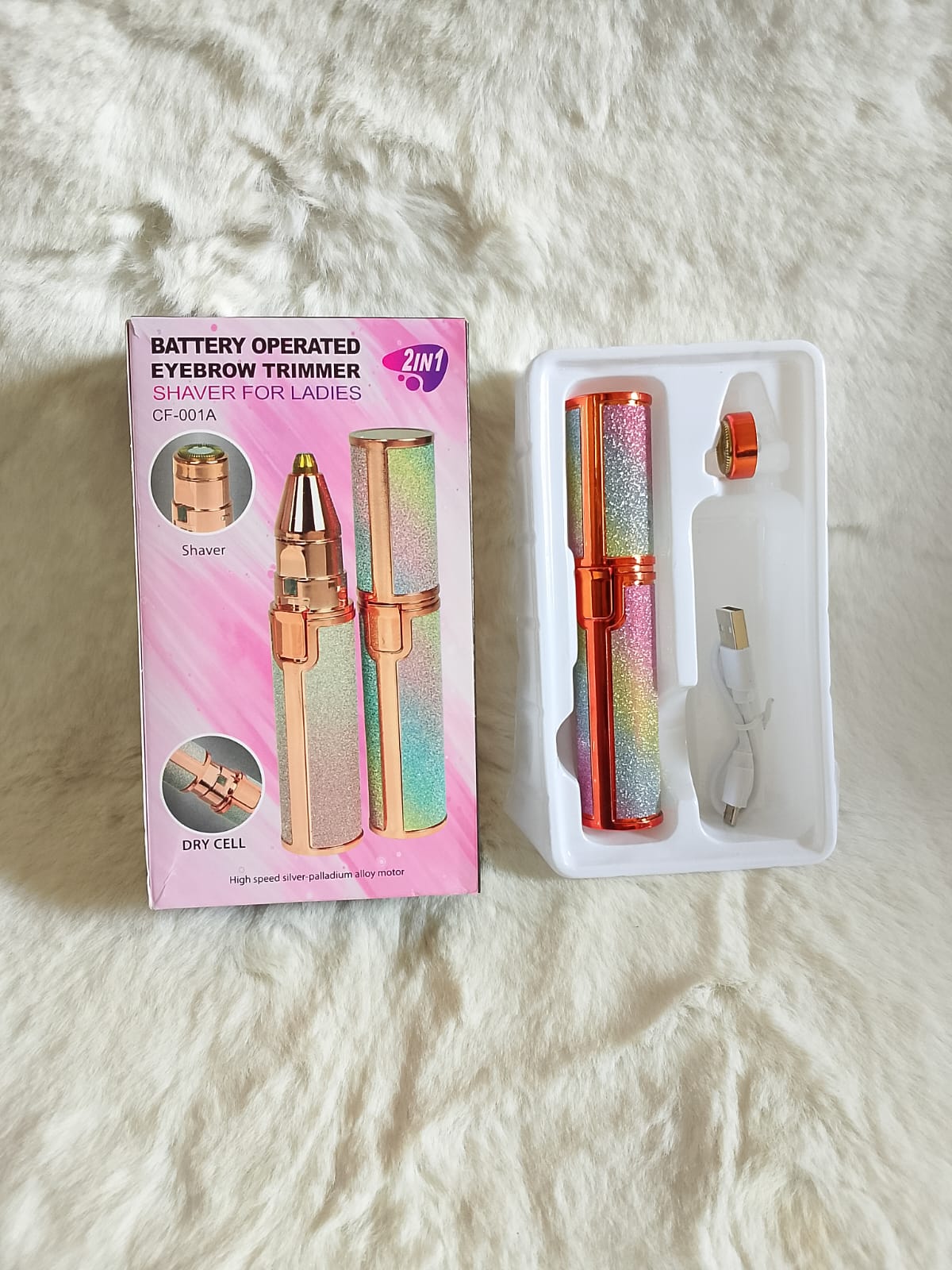 2 in 1 Electric Painless Hair Remover & Lady Shaver – Eyebrow, Facial & Body Trimmer for Women