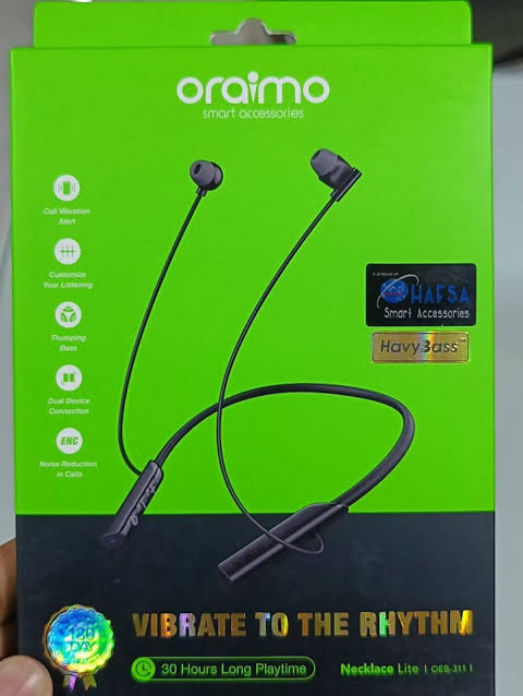 Oraimo OEB-311 Necklace Lite ENC with Vibration Wireless Neckband