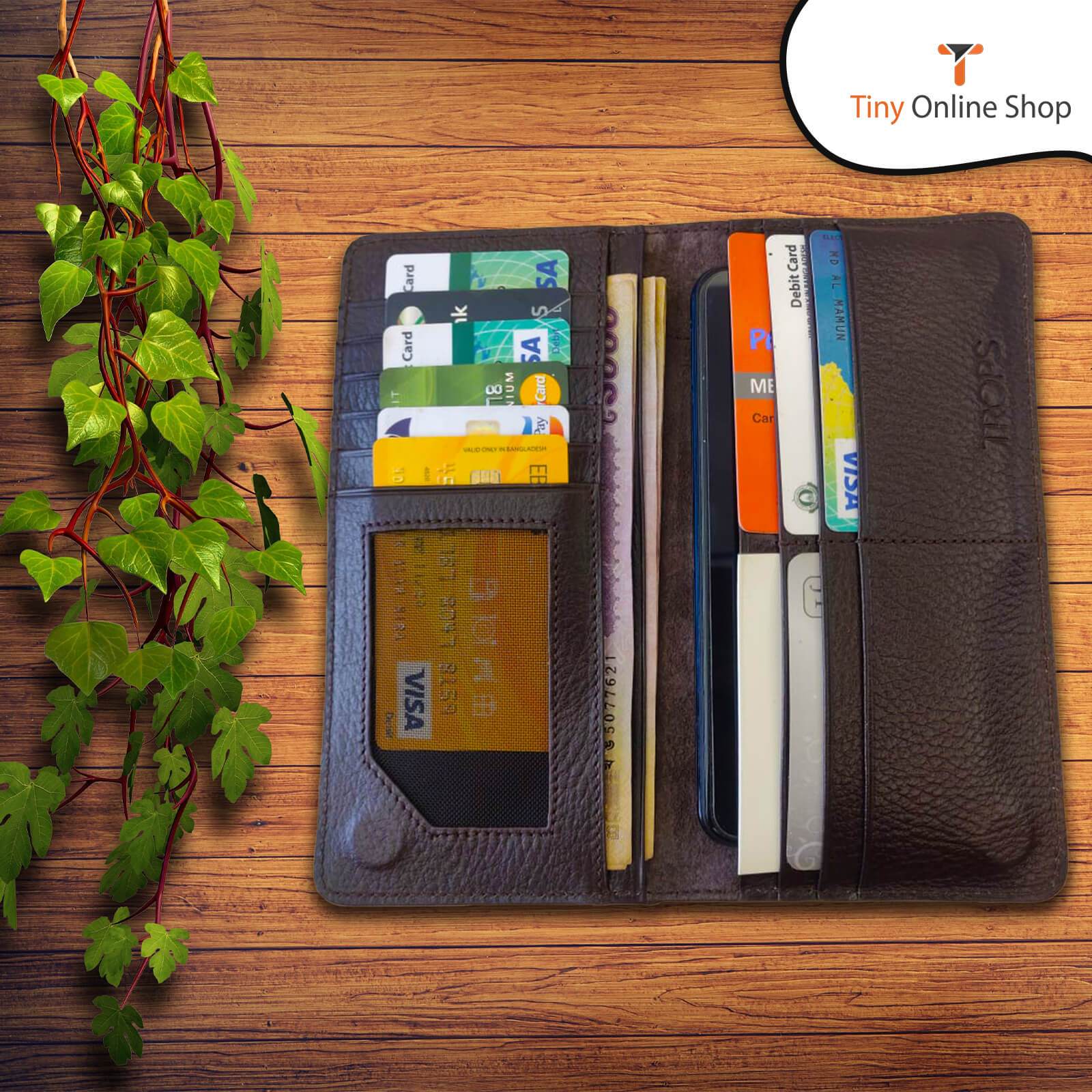 Super Slim Long Wallet- Black