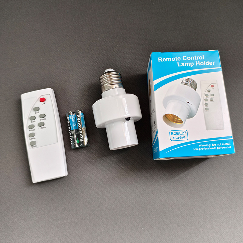 Universal wireless intelligent remote control lamp holder E27 lamp holder