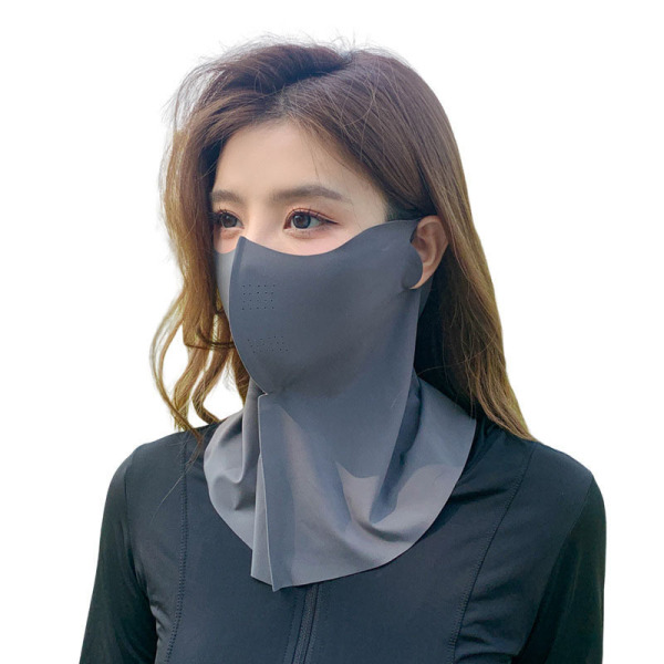 Women Summer UV Protection Neck Scarf Ice Silk Face Mask Cover Outdoor Wrap Cover Sports Cycling Sun Proof Sunscreen Dustproof