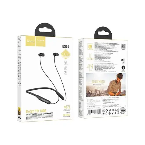 Hoco ES64 Ultra Bluetooth Earphones Neckband BT V5.3 Headphones (50 Hours Music)