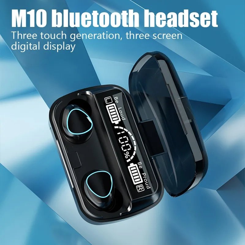 M10 TWS Wireless Earbuds Touch Bluetooth Earplugs In The Ear Stereo Sport Headsets
