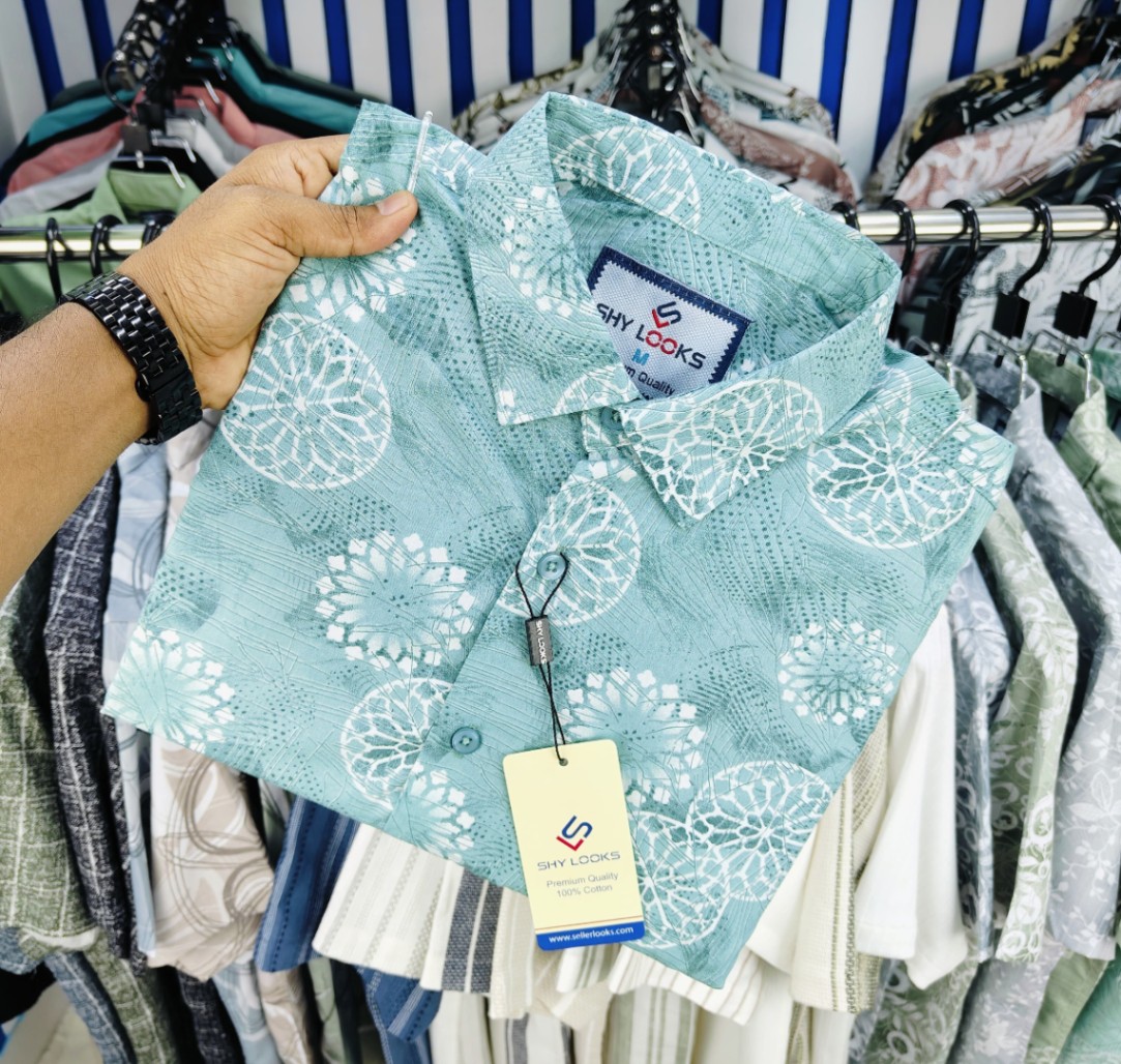 Pure Cotton full Sleeve Print Shirt
