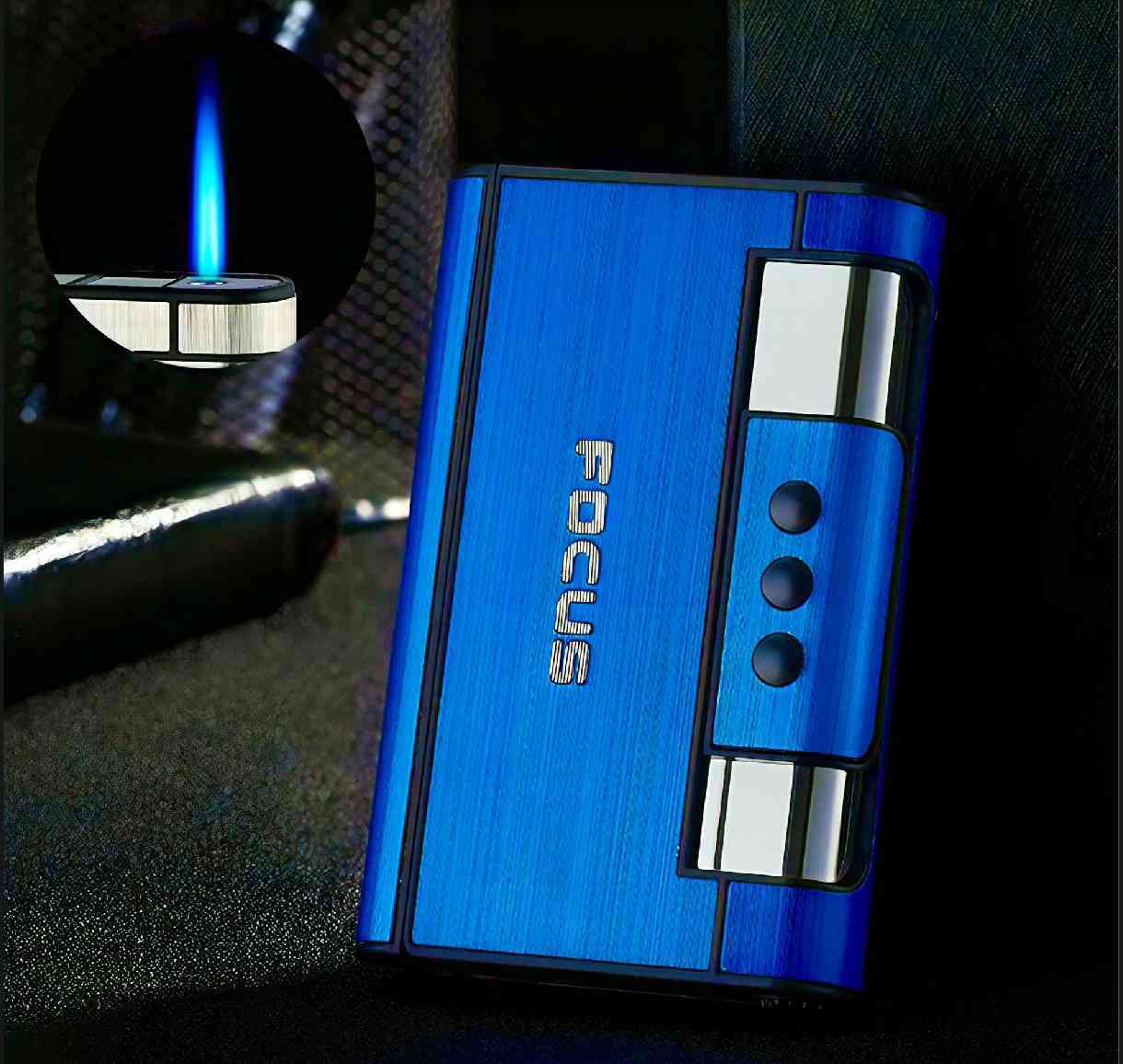 ?? FOCUS Multifunctional Cigarette Case with Lighter সিগারেট বক্স লাইটার ??